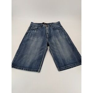 VTG‎ Jean Station Shorts Mens Size 36 Baggy Y2k Wide Leg Skater Grunge